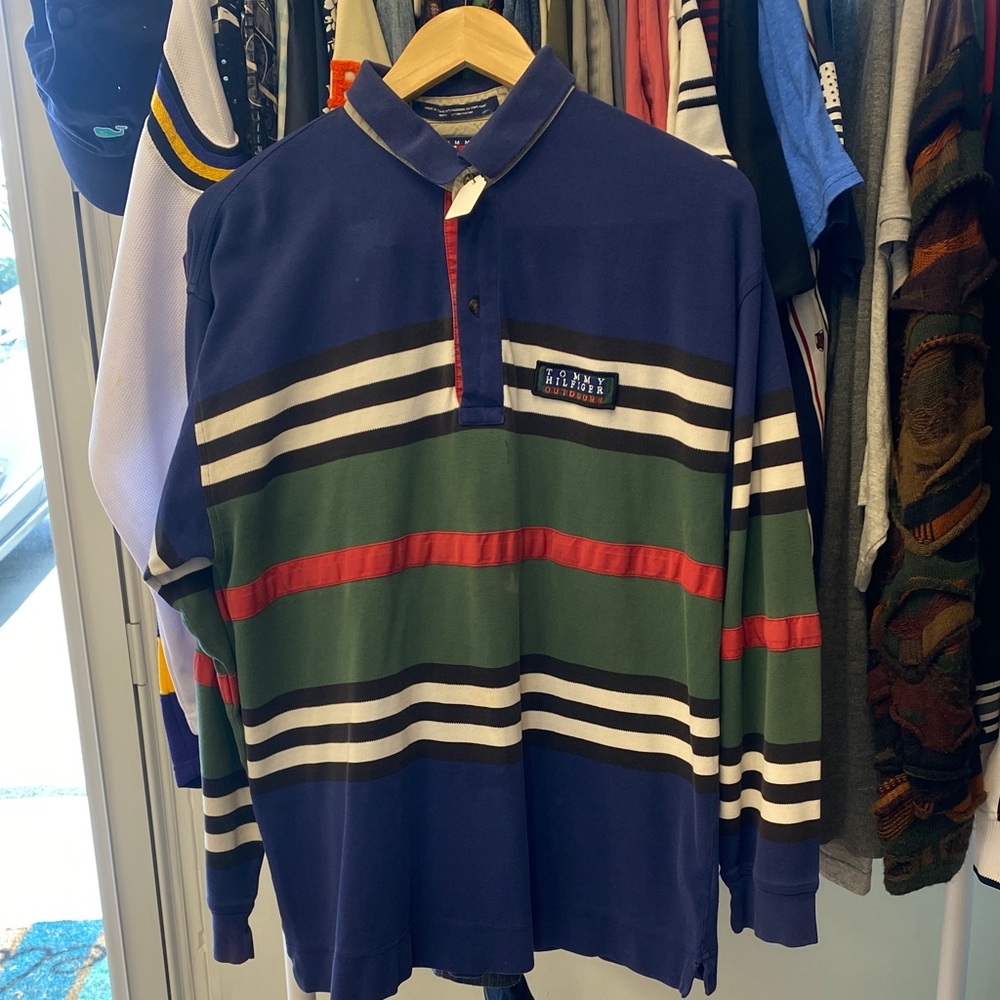 Striped Polo Shirt with Logo